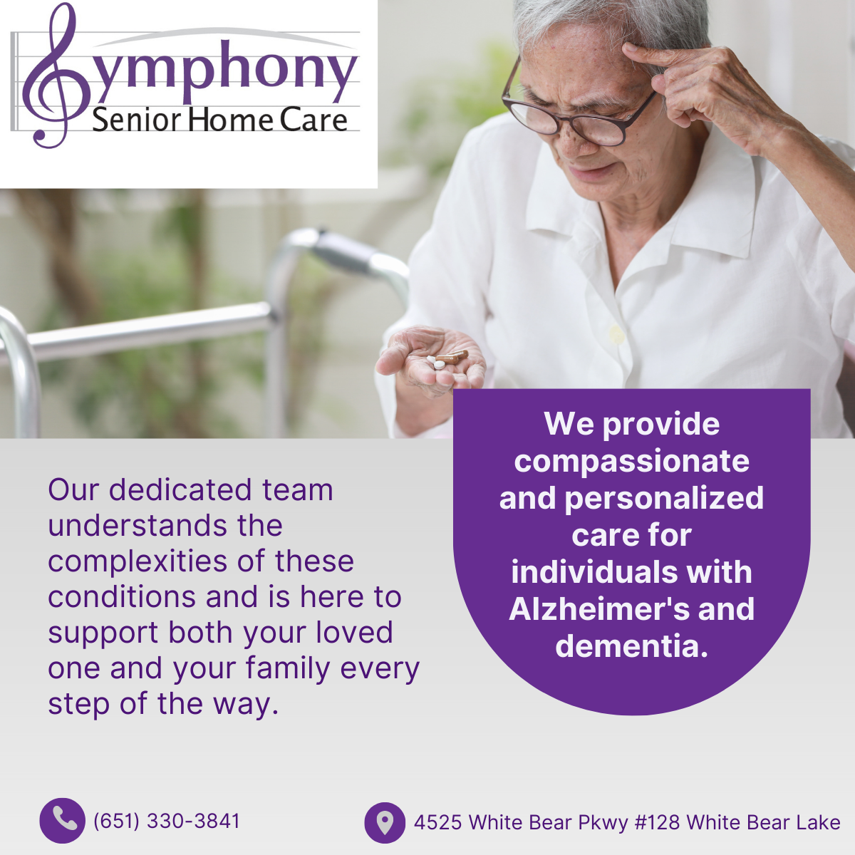 We provide compassionate care for Alzheimer's and dementia patients