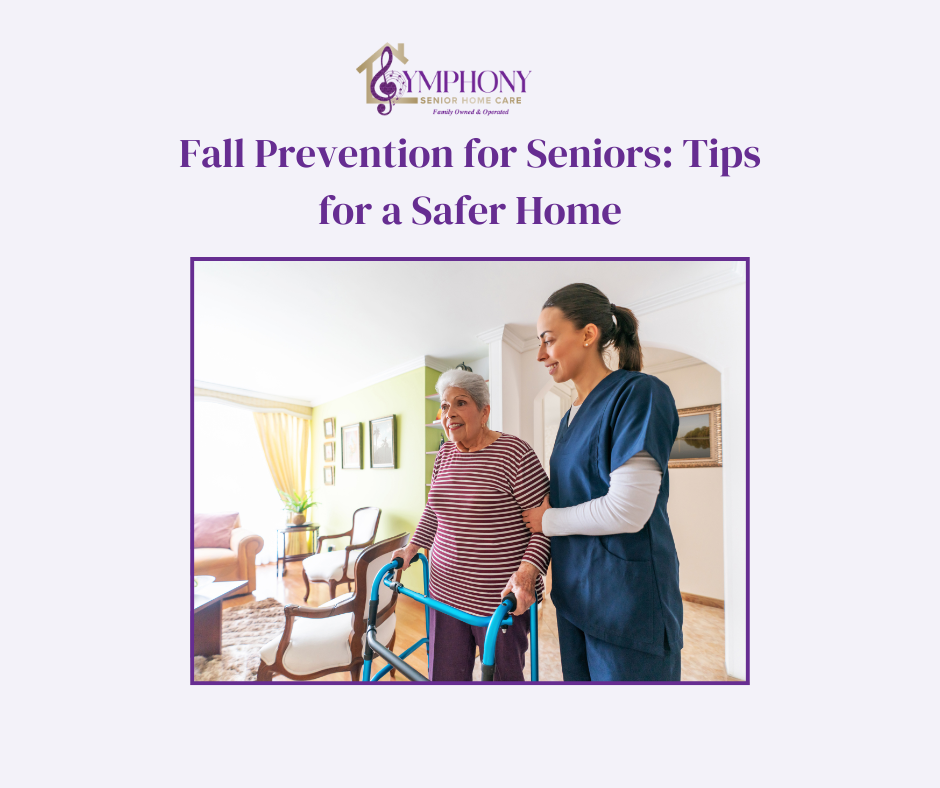 Senior using a walker with caregiver nearby in a clean, well-lit home environment