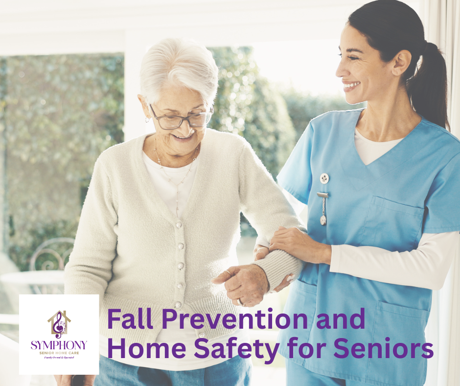 Fall Prevention and Home Safety for Seniors Older adult receiving support from a professional caregiver at home