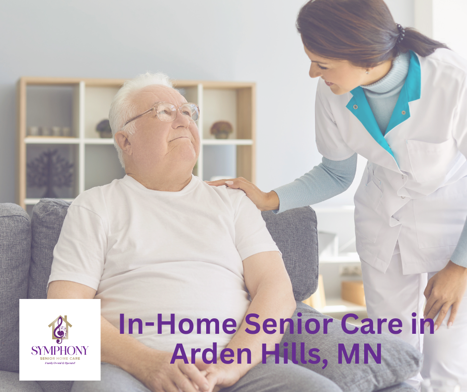 In-Home Senior Care in Arden Hills, MN Professional caregiver providing in-home support to an older adult